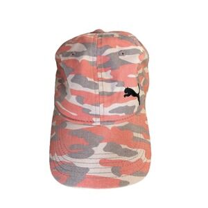 Puma Pink Camouflage Adjustable Hat Cap OSFM Unisex Camo Outdoors Activewear‎